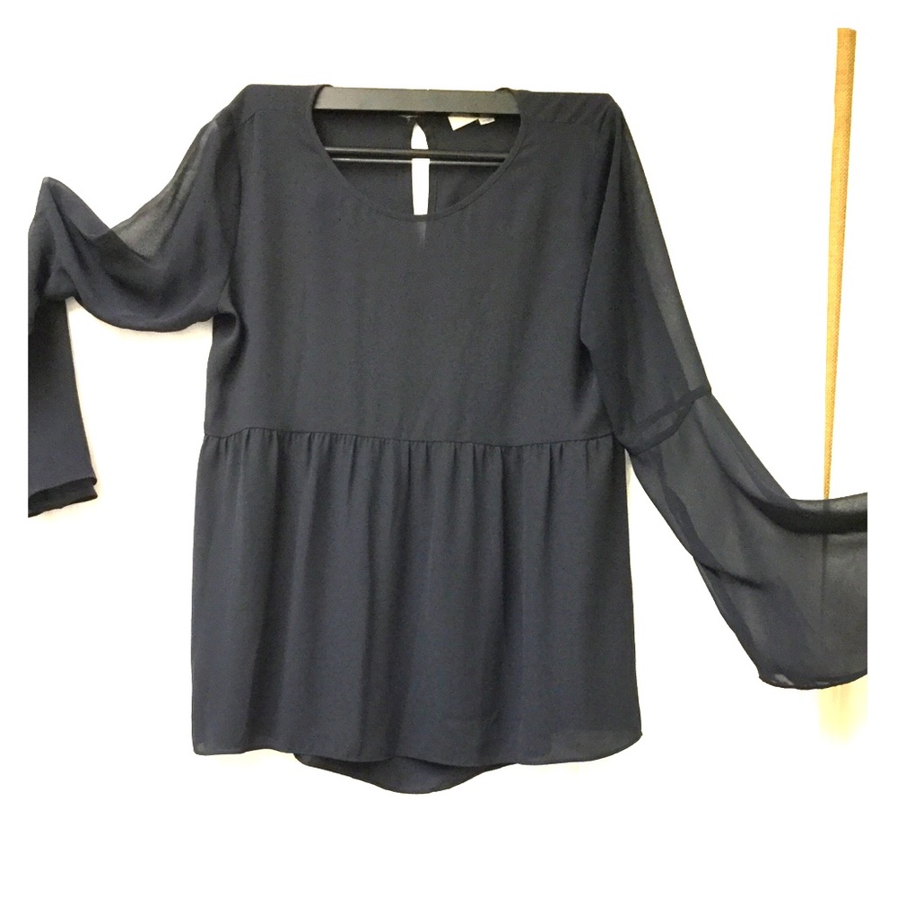 Navy Blue Ann Taylor Blouse XS